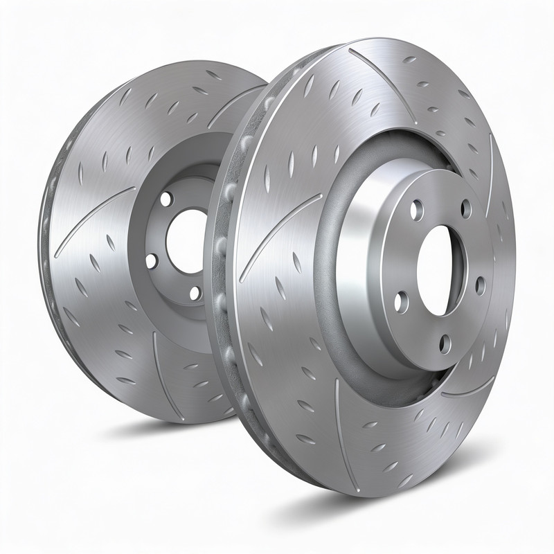 SP Perf. D28-5109-P Disc Brake Rotor Set for 08-12 Mercedes C300 Disc AWD/RWD