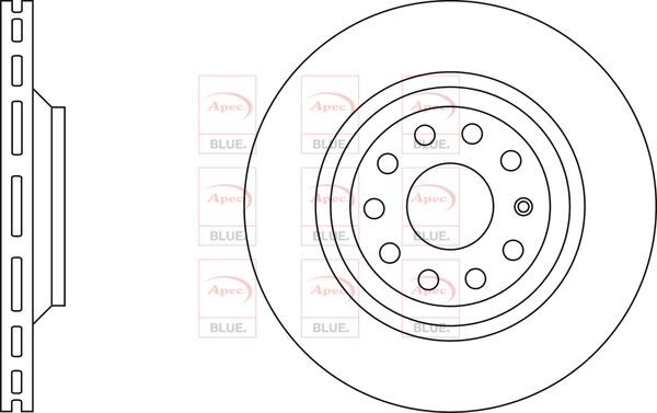Brake Discs Pair Rear FOR VW SCIROCCO 280bhp II 2.0 14->17 Petrol Blue gallery