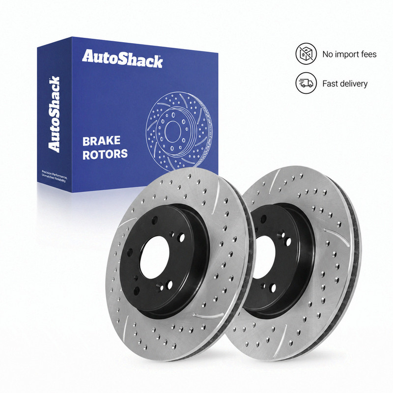 Front Brake Rotors Drilled & Slotted Set Fits Honda Civic 2006-2024