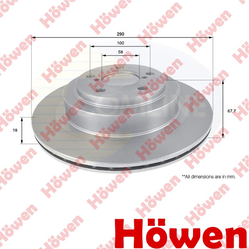 Fits Impreza Forester Legacy Outback 2.0 2.5 3.0 Brake Disc Rear Howen #1