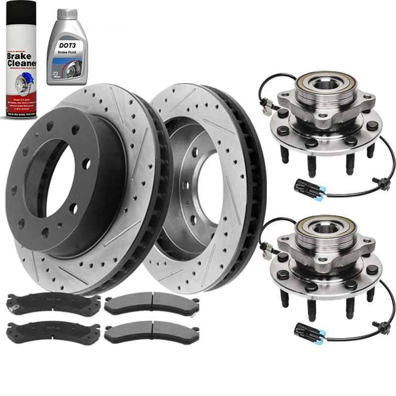 Brakes Rotors kit Brake Cleaner Front Wheel hub For Silverado Sierra HUMMER H2