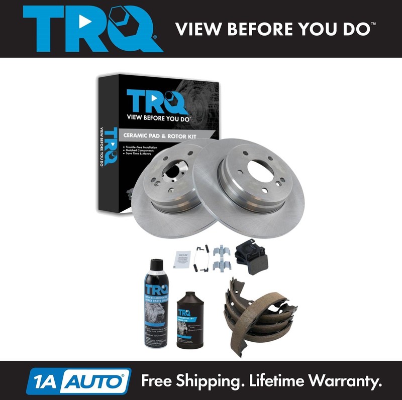TRQ Rear Brake Pad & Rotor Kit Fits 1996-2002 Mercedes-Benz
