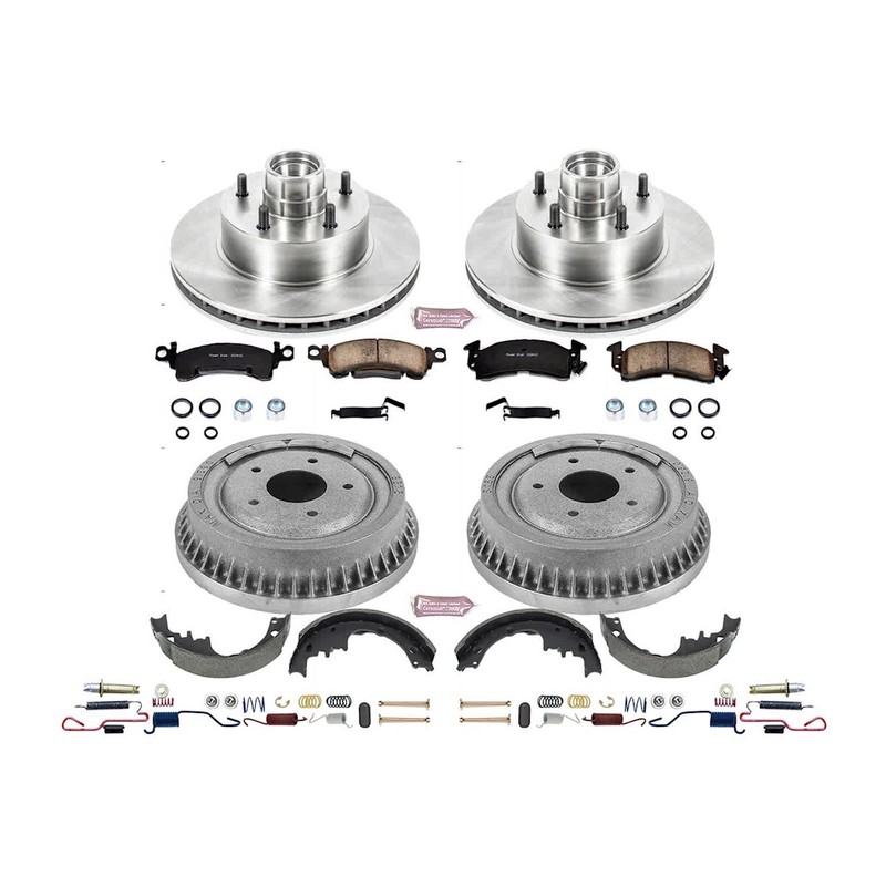 KOE15020DK Powerstop Brake Disc And Drum Kits 4-Wheel Set Front & Rear for Chevy gallery