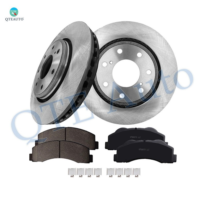 6PC Front 350mm Brake Disc Rotors-Ceramic Brake Pad Kit For 2010-2014 Ford F-150