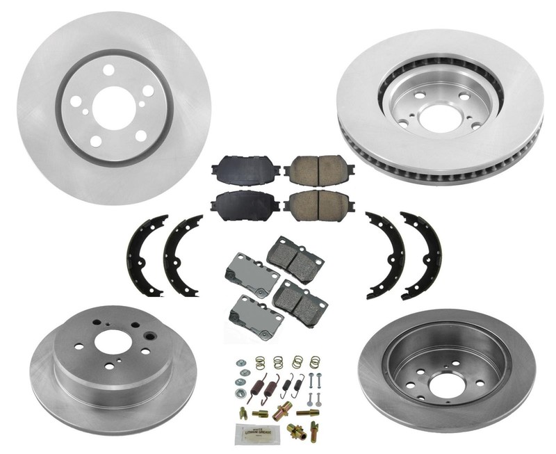 Fits For 2006 Lexus GS300 Front & Rear Brake Disc Rotors Ceramic Brake Pads 8p