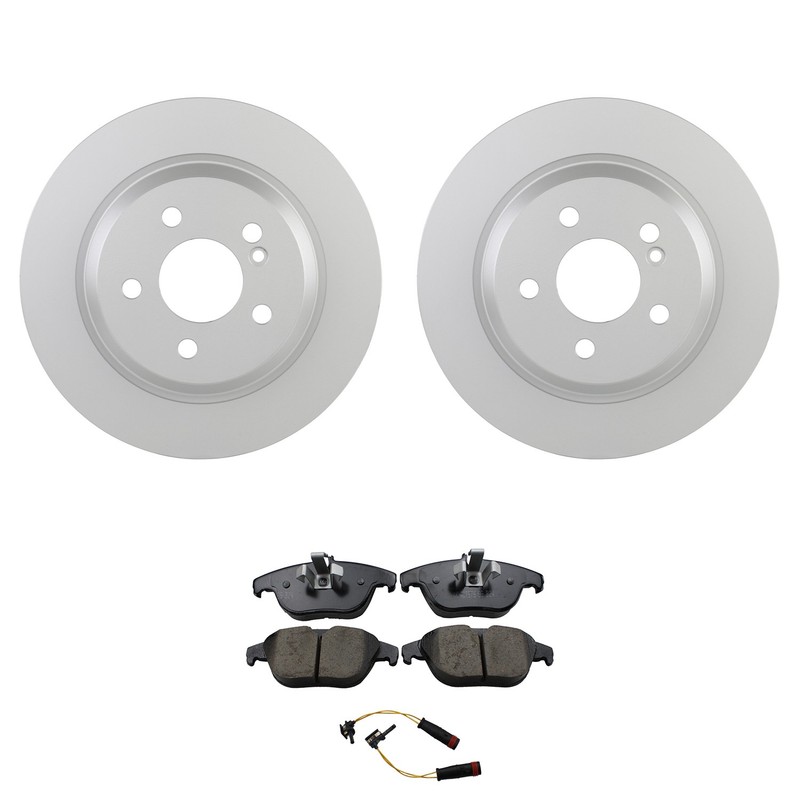 Bosch QuietCast Rear Rotor Akebono EURO Ceramic Disc Brake Pad Kit For C207 E350