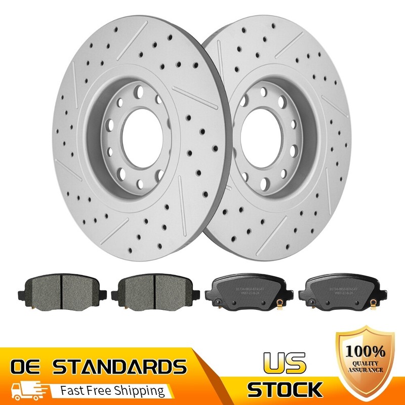278mm Rear Disc Brake Rotors Pads for Jeep Cherokee Single Piston Front Caliper