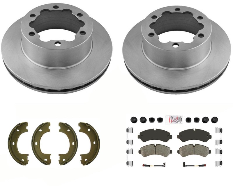 Rear Disc Brake Rotors Pads Hardware Fits Sprinter 3500 19-2020 Dual Rear Wheel