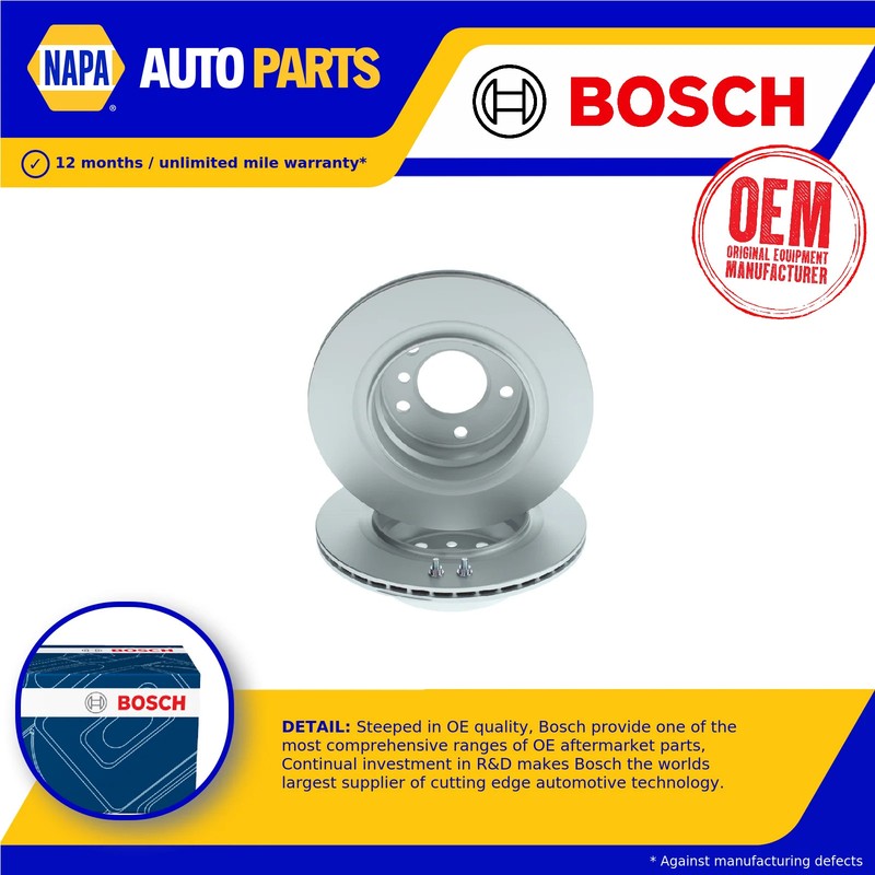 2x Brake Discs Pair Vented Rear 294mm 0986479670 Bosch Set 34216754137 BD1510