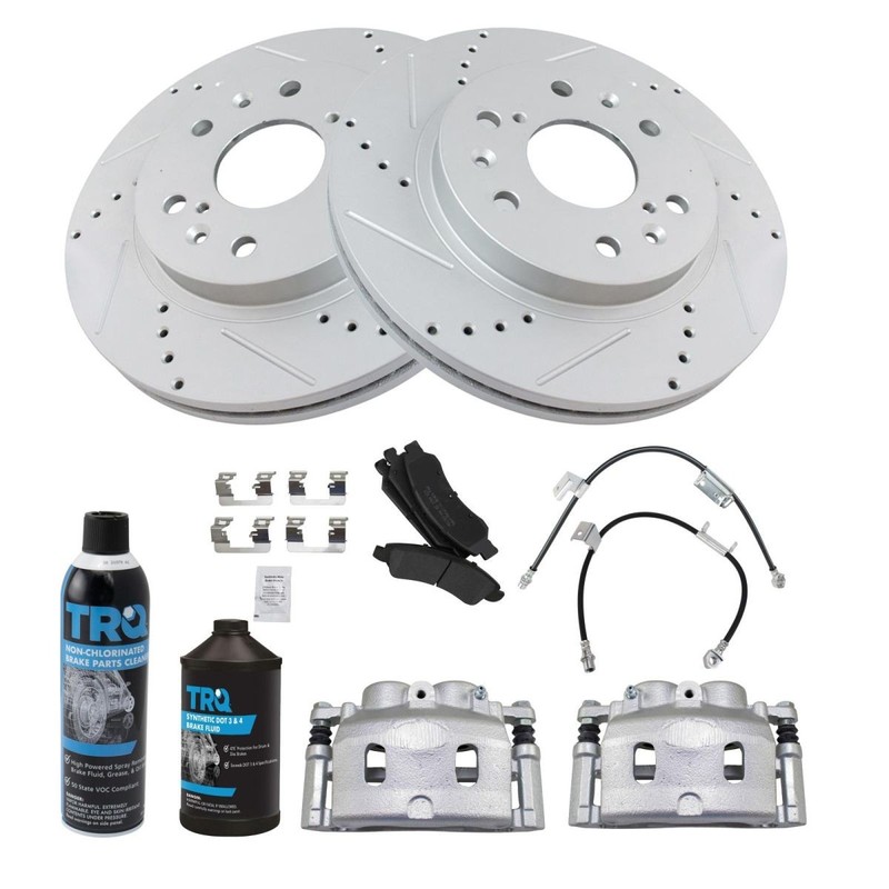 TRQ Performance Front Brake Pad & Rotor Kit Premium G-Coated Fits GMC gallery