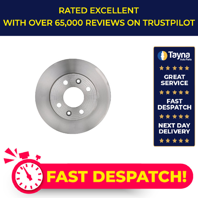2x Brake Discs Pair Solid fits RENAULT R5 1.0 Front 84 to 88 C1C700 237.8mm Set
