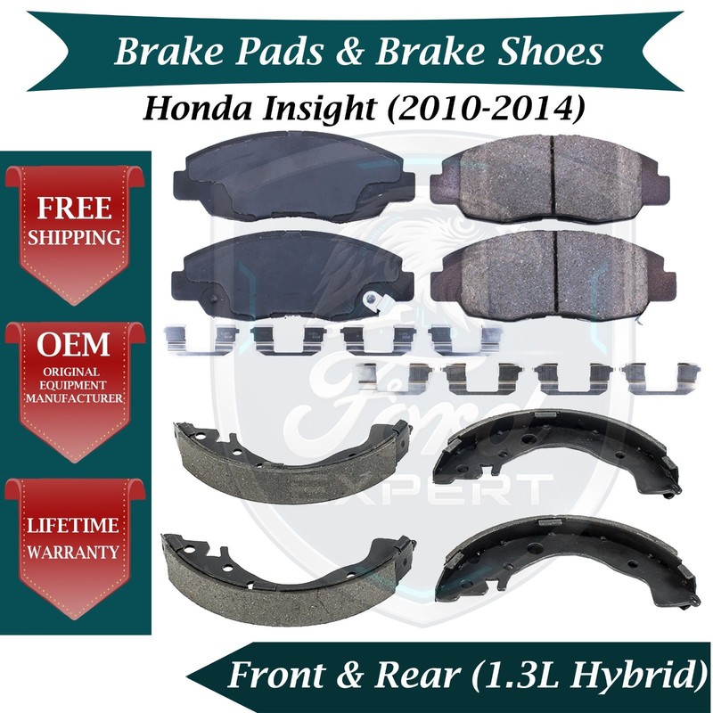 NEW OE Front Pads & Rear Shoes For 2010-2014 Honda Insight Lifetime Warranty