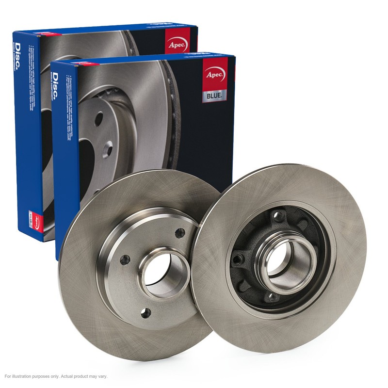 2X APEC Rear Brake Discs for PEUGEOT 207 SW 2007-13 249mm Solid SDK6524