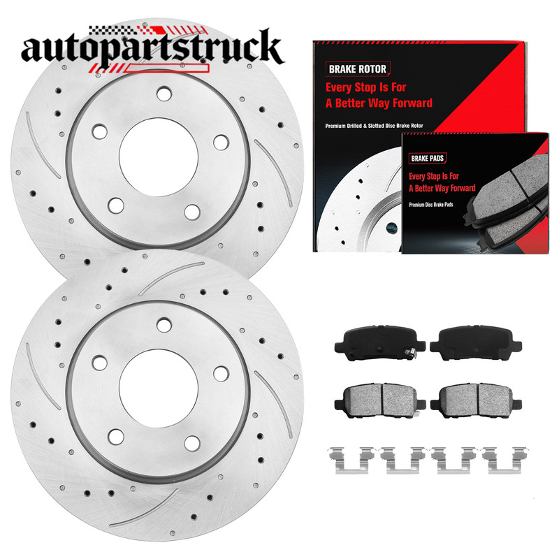 Rear Disc Brake Rotors Ceramic Pads for Chevy Impala Pontiac Grand Prix Allure