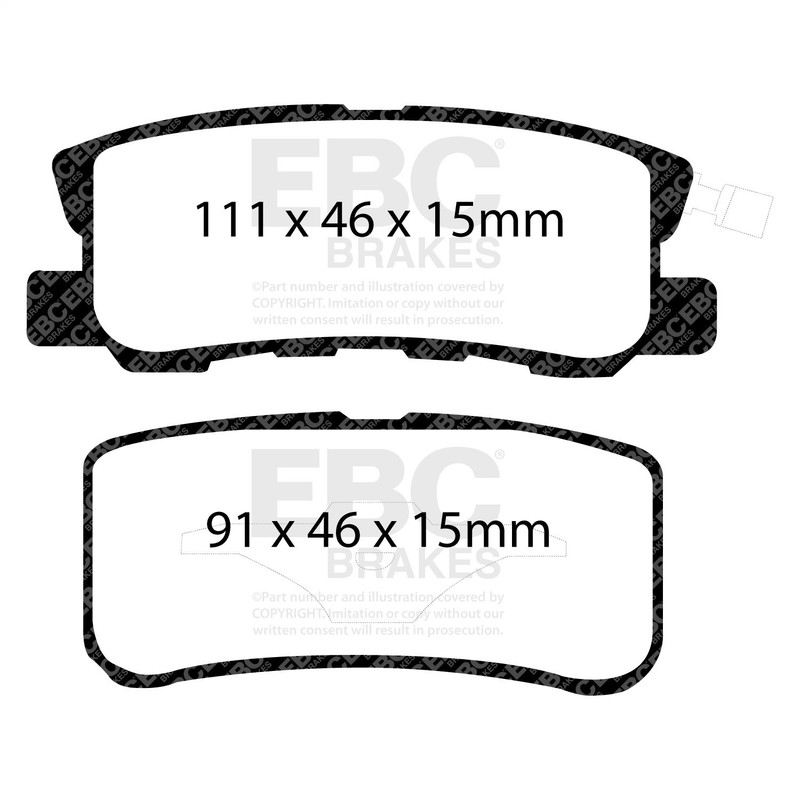 Ebc Brakes Dp31407c Redstuff Ceramic Low Dust Brake Pads