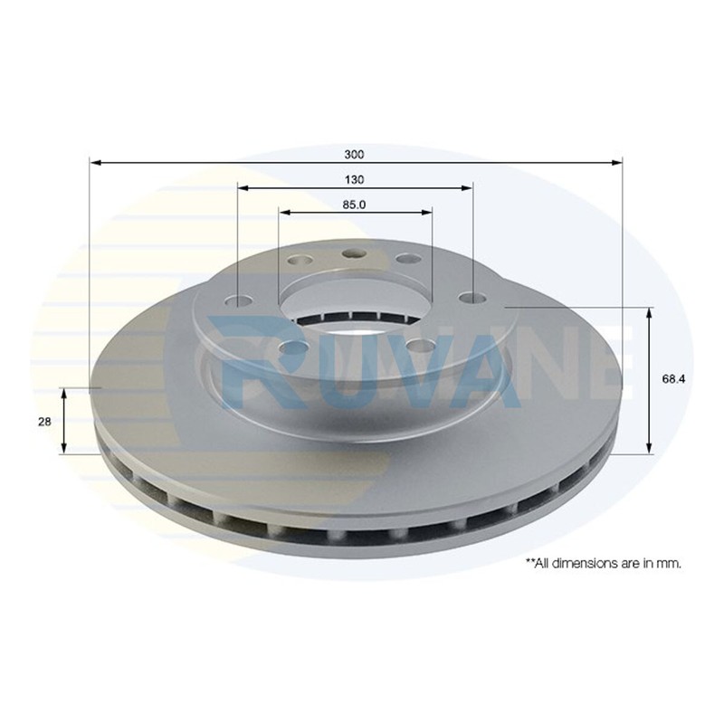 Fits Mercedes Sprinter 2006- VW Crafter 2006-2016 Ruva Front Brake Disc #1