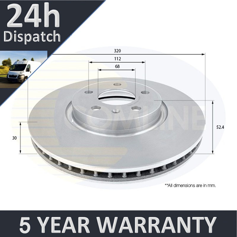 Fits Audi A6 Q5 A5 A4 A7 Allroad + Other Models PV Front Brake Disc #1