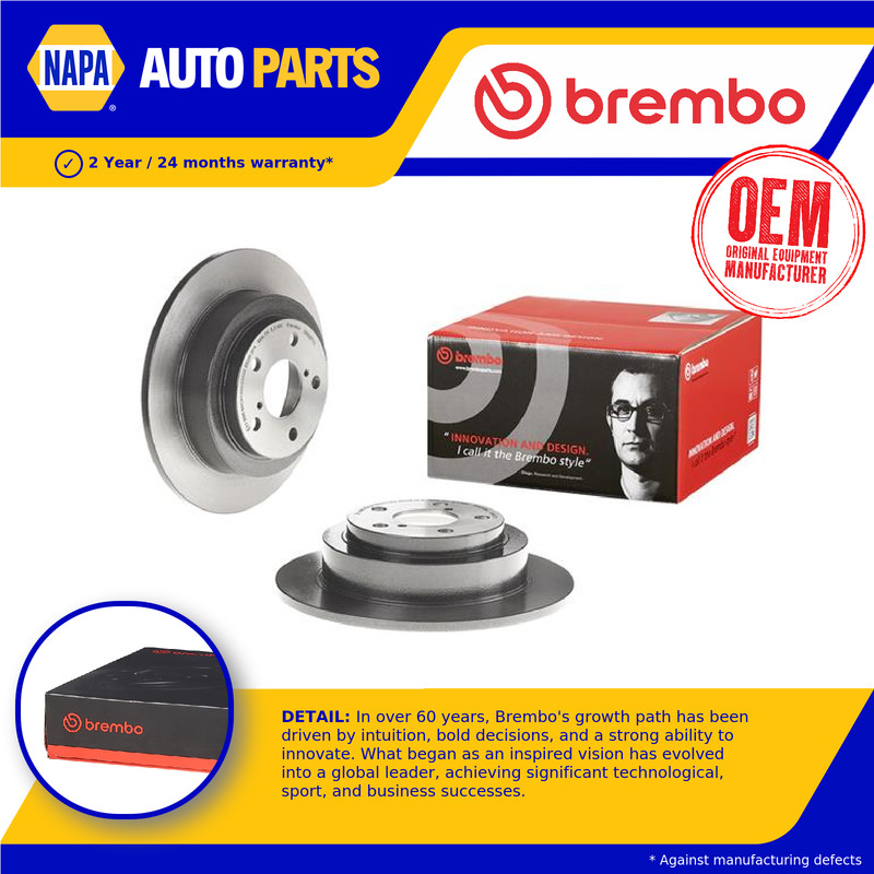 2x Brake Discs Pair Solid fits SUBARU LEGACY BC 1.8 Rear 89 to 94 EJ18SPI 266mm