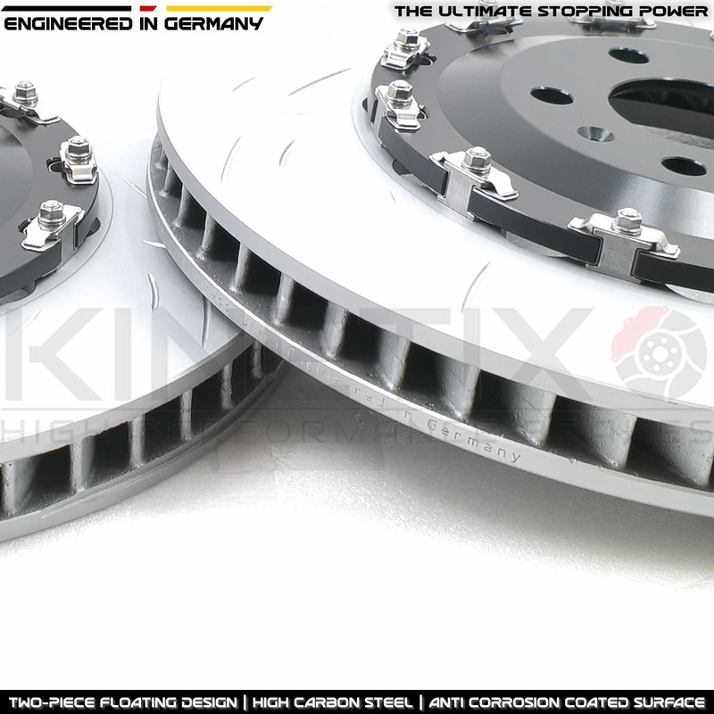 FITS AUDI SQ7 SQ8 E-TRON VW TOUAREG R TWO PIECE FLOATING FRONT BRAKE DISCS 400mm gallery