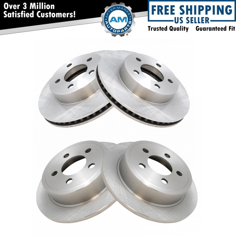 Front & Rear Brake Rotors Set For 2003-2007 Jeep Liberty
