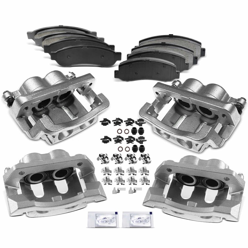4-Wheel Set Brake Kit With Calipers Front & Rear for F350 Truck F-350 Super Duty