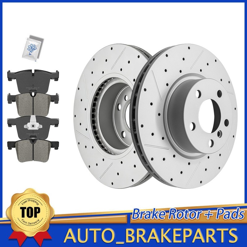328mm Front Drilled Brake Rotors Ceramic Pads for 2011-2017 BMW X3 2017 2018 X4