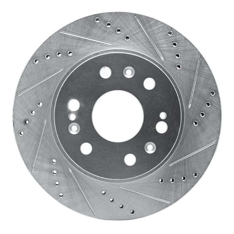 Dynamic Friction 631-48050R Drilled/Slotted Brake Rotor [Silver], 2005-2020 GM,