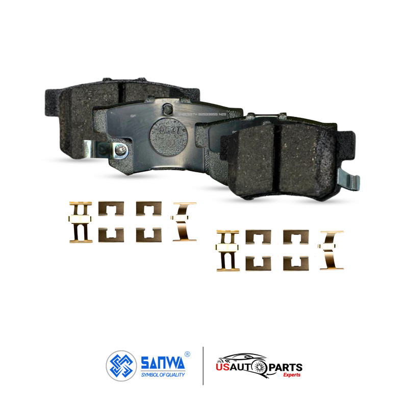 REAR BRAKE ROTOR SOLID GEOMET COATED &CERAMIC PAD KIT 284 mm FOR HONDA 2003-2008 gallery