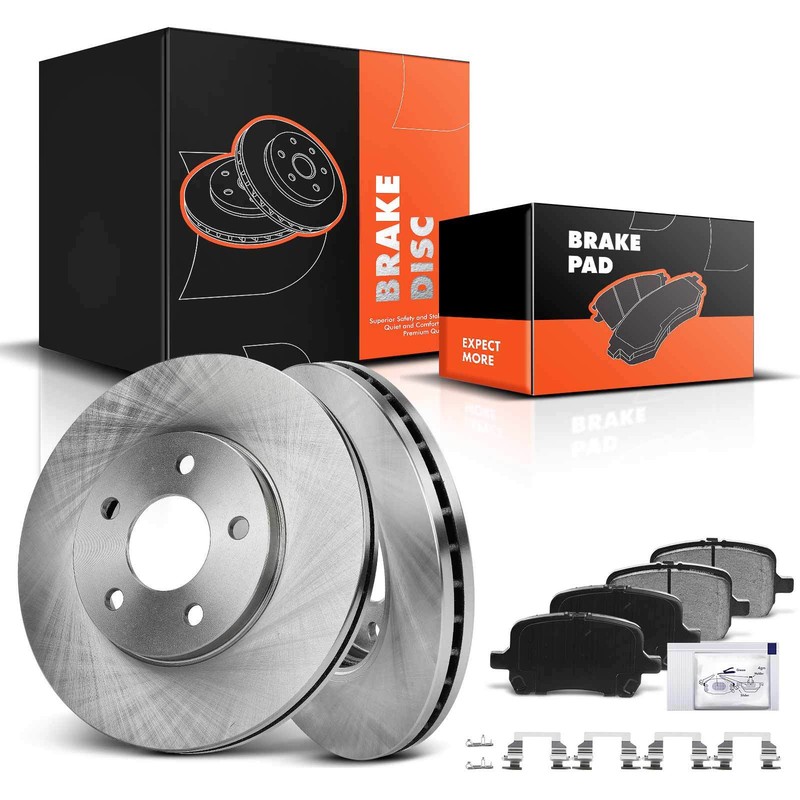 Brake Rotors & Brake Pads for Chevrolet Malibu 2004-2008 Pontiac G6 06-07 Front