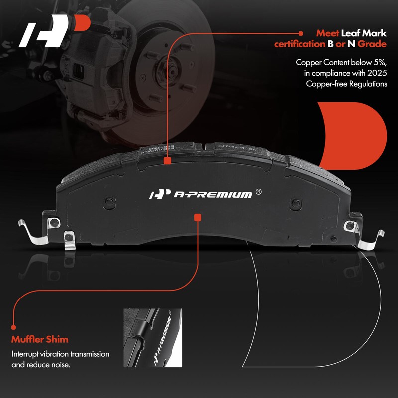 A-Premium Pair Front Brake Rotor & Pad + Brake Caliper for Ram 2500 3500 11-18 gallery