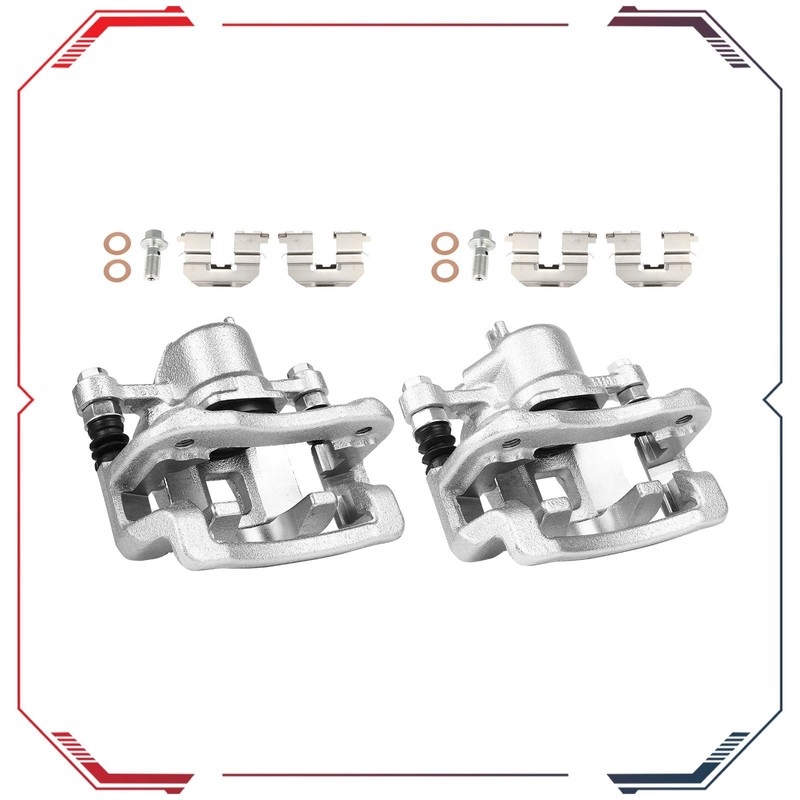 Rear Left & Right Brake Calipers w/ Bracket Pair For 2008-2010 Hyundai Sonata gallery
