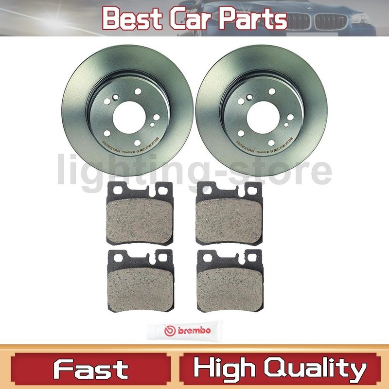 Rear Brake Pads and Disc Rotors Fits 2000 Mercedes-Benz C230 C280