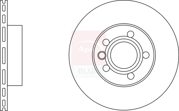 2x Brake Discs Pair Vented fits VW CARAVELLE Mk4 2.8 Front 95 to 03 280mm Set