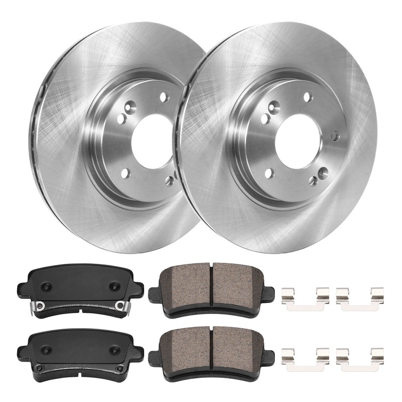 Front Disc Brake Rotors + Ceramic Brake Pads for Hyundai Santa Fe Kia Sorento gallery