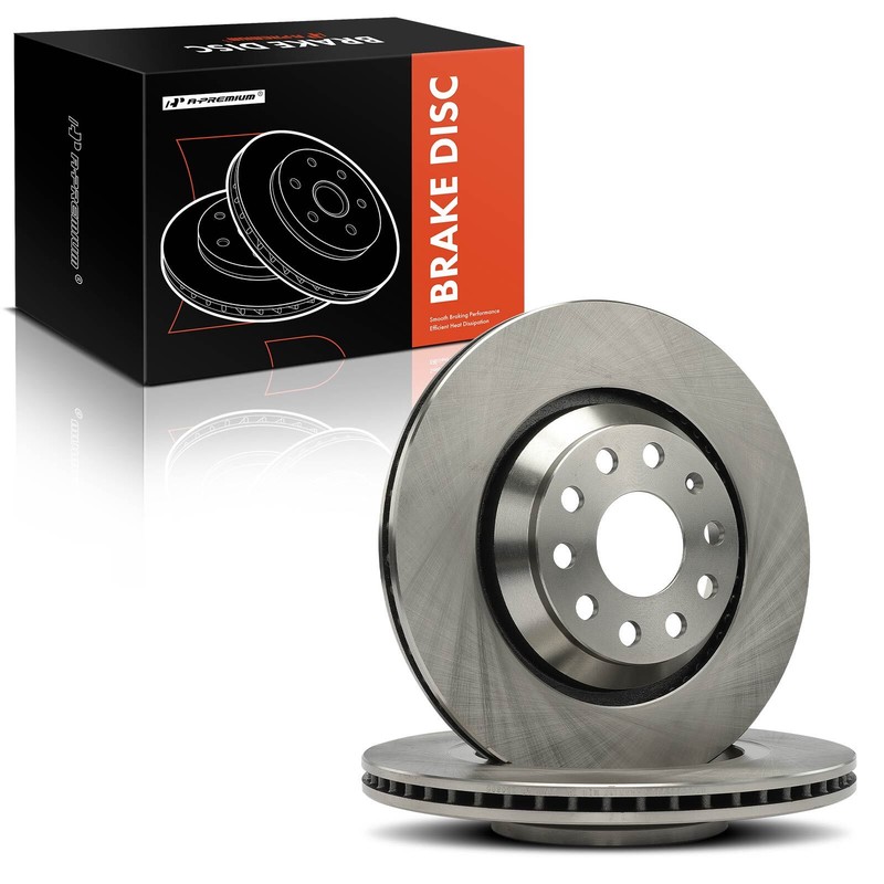 A-Premium Rear Left & Right Side Disc Brake Rotors for VW Tiguan Passat Audi S3 gallery