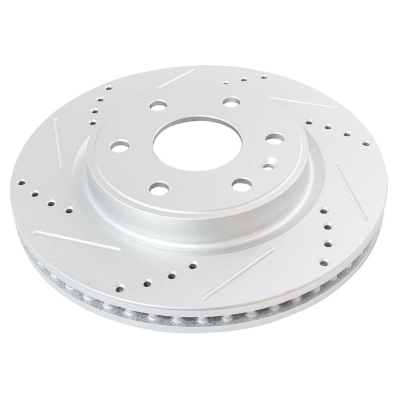 Performance Disc Brake Rotor Drilled & Slotted Front Rear G-Coated Set gallery