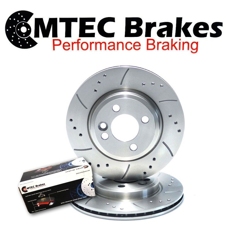 Ford Fiesta 1.0 EcoBoost 17 Inch Front Drilled & Slotted Brake Discs Set