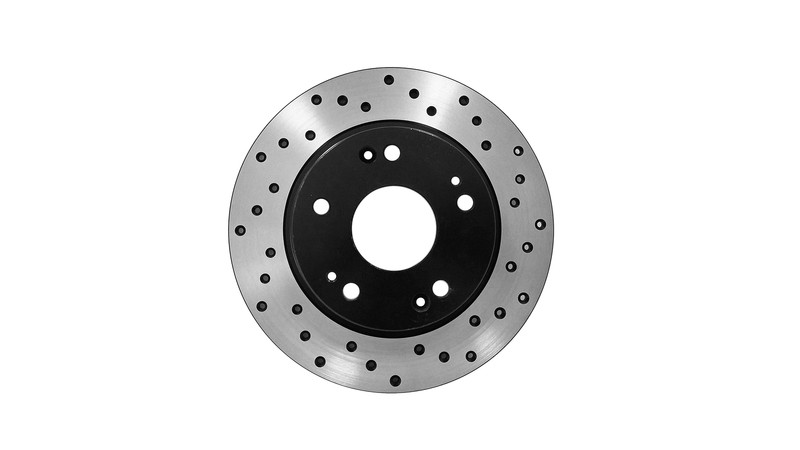 [Rear Cross Drilled Brake Rotors Ceramic Pads] Fit 10-16 Hyundai Genesis Sedan