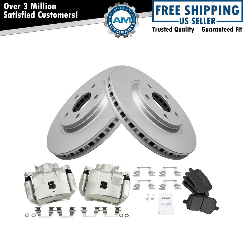 Front Brake Calipers Pads Rotors for 05-07 Cobalt 08-10 HHR 07-08 G5 05 Ion