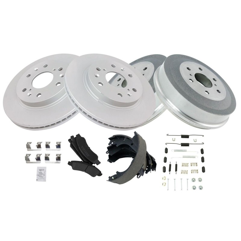 TRQ Front & Rear Brake Pad & Rotor,Shoe & Drum Kit Fits Chevrolet GMC gallery
