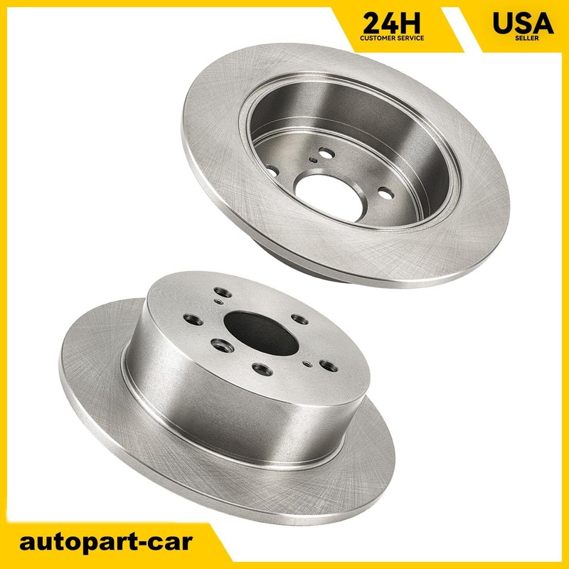 2x Rear Solid Brake Disc Rotors Fits 12-17 Toyota Camry 31608 980972 4243133150