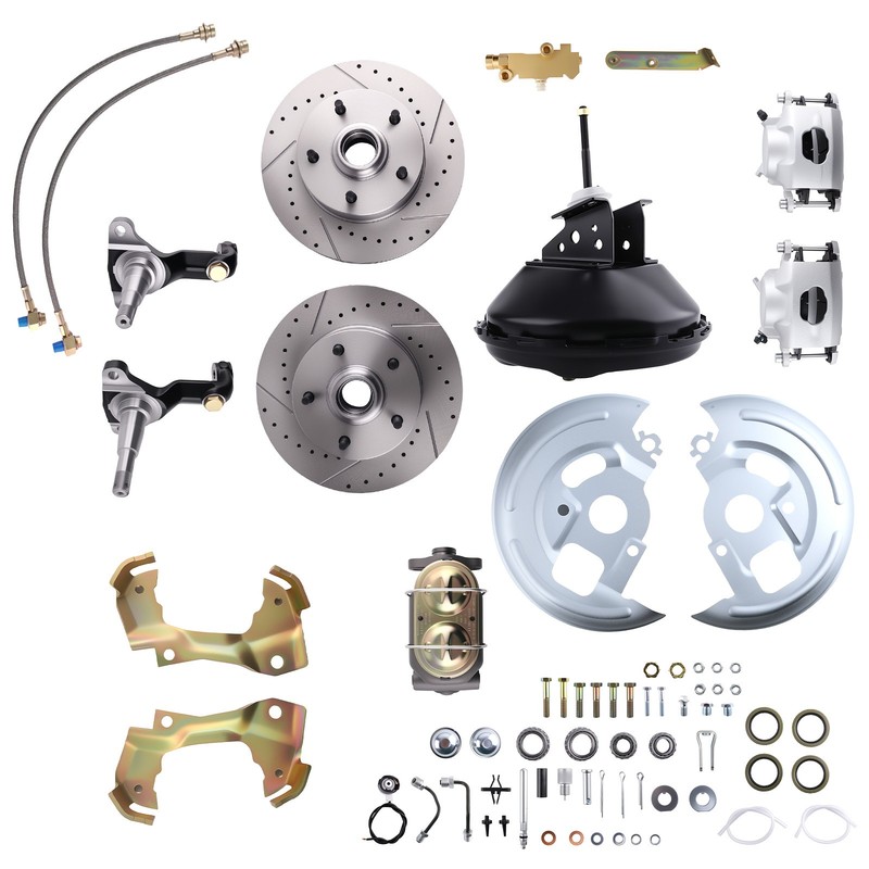 Front Disc Brake Kit for A/F/X-BODY Chevy Chevelle/Camaro/Nova w/Power Booster