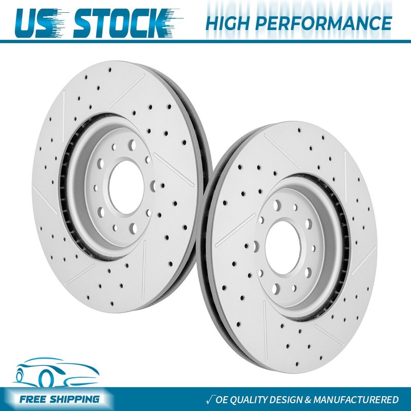 321mm Front Drilled Brake Rotors for Chevy Equinox 2018-2020 Terrain Regal Tourx