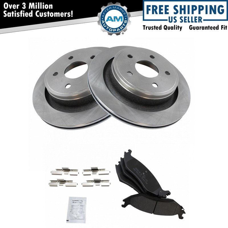 Semi-Metallic Brake Pad & Rotor Kit Rear for Dodge Ram 1500 Pickup Truck