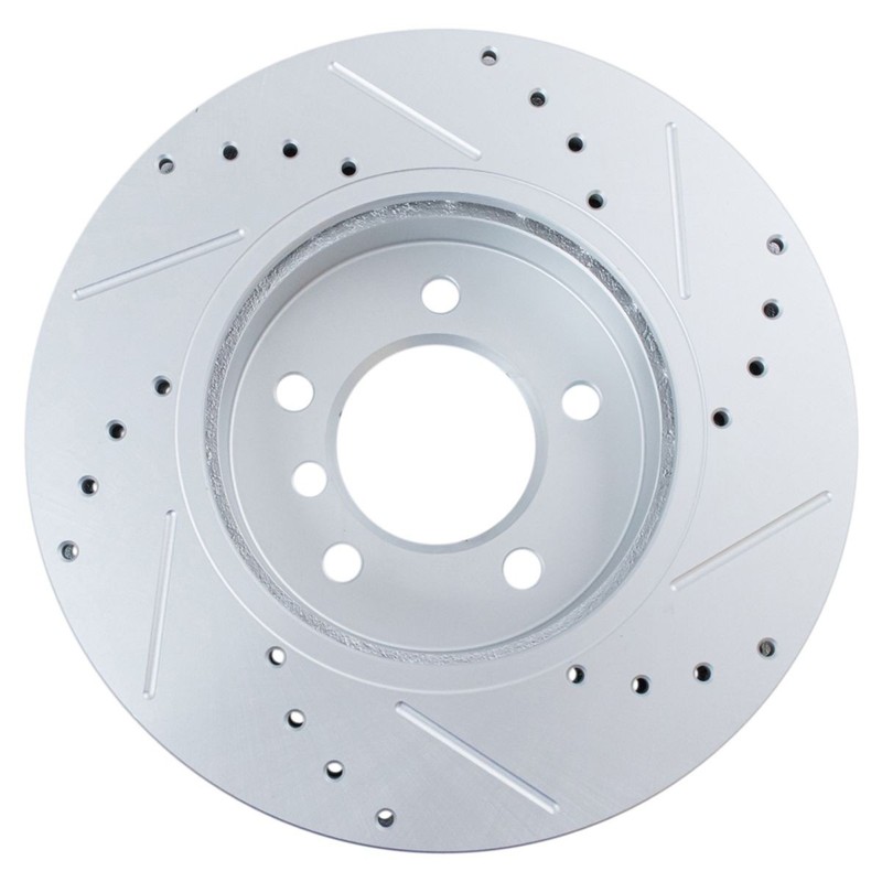 Performance Brake Rotor Drilled Slotted Front G-Coated Pair for BMW gallery
