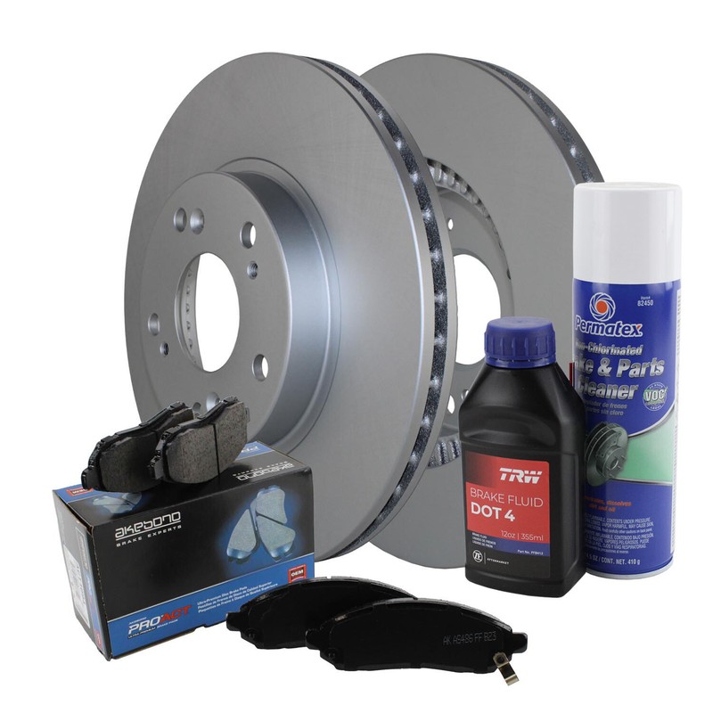 Front Brake Kit 282mm Rotors Akebono ProACT Ceramic Pads For Honda Accord Civic