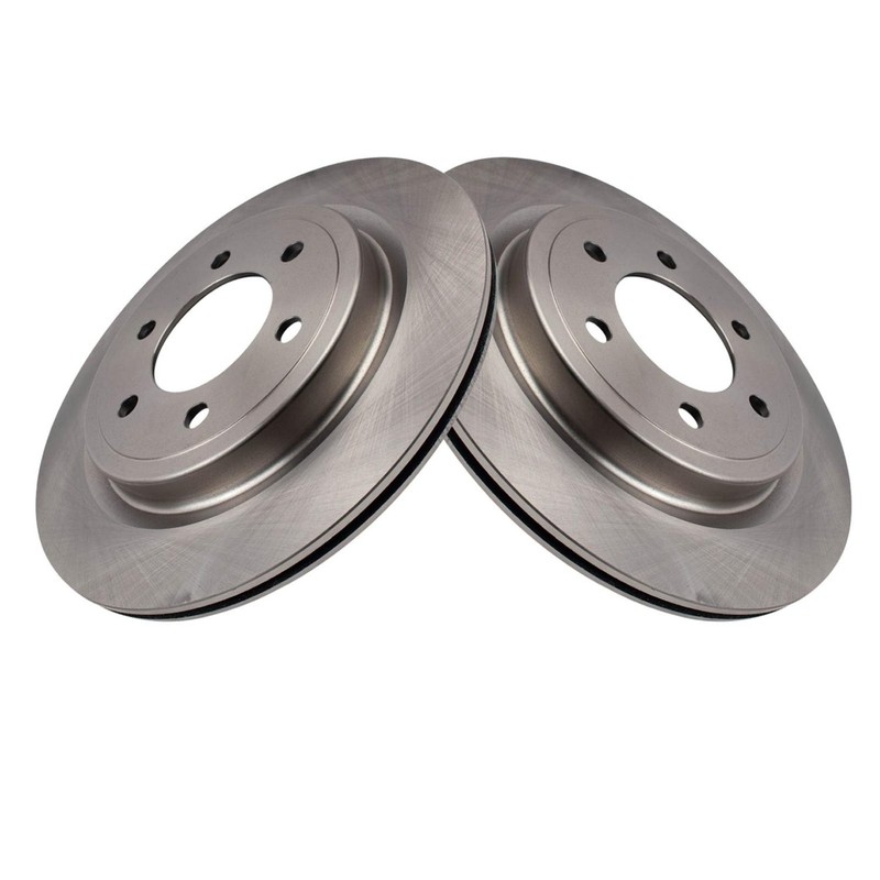 TRQ BRA42127 Disc Brake Rotors For Ford F-150 2021-2023 Rear ML3Z2C026B