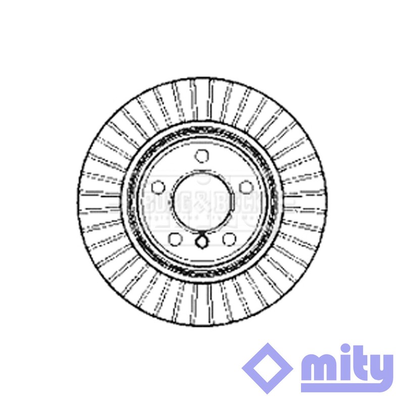 Fits BMW X5 2001-2006 4.4 4.6 4.8 1x Brake Disc Rear Mity 34216756849