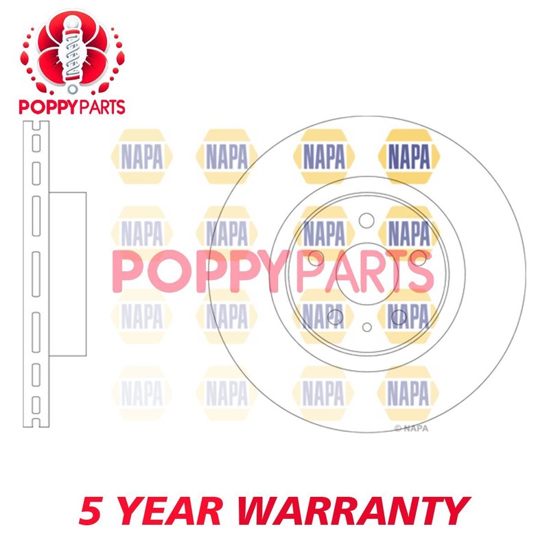 Fits Tesla Model S 2012- Model X 2015- Electric Brake Disc Front Poppy