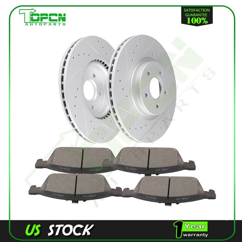 Fits Ford Focus 2013-2014 -ST Front Rear 4X Brake Disc Rotors + 8X Ceramic Pads gallery